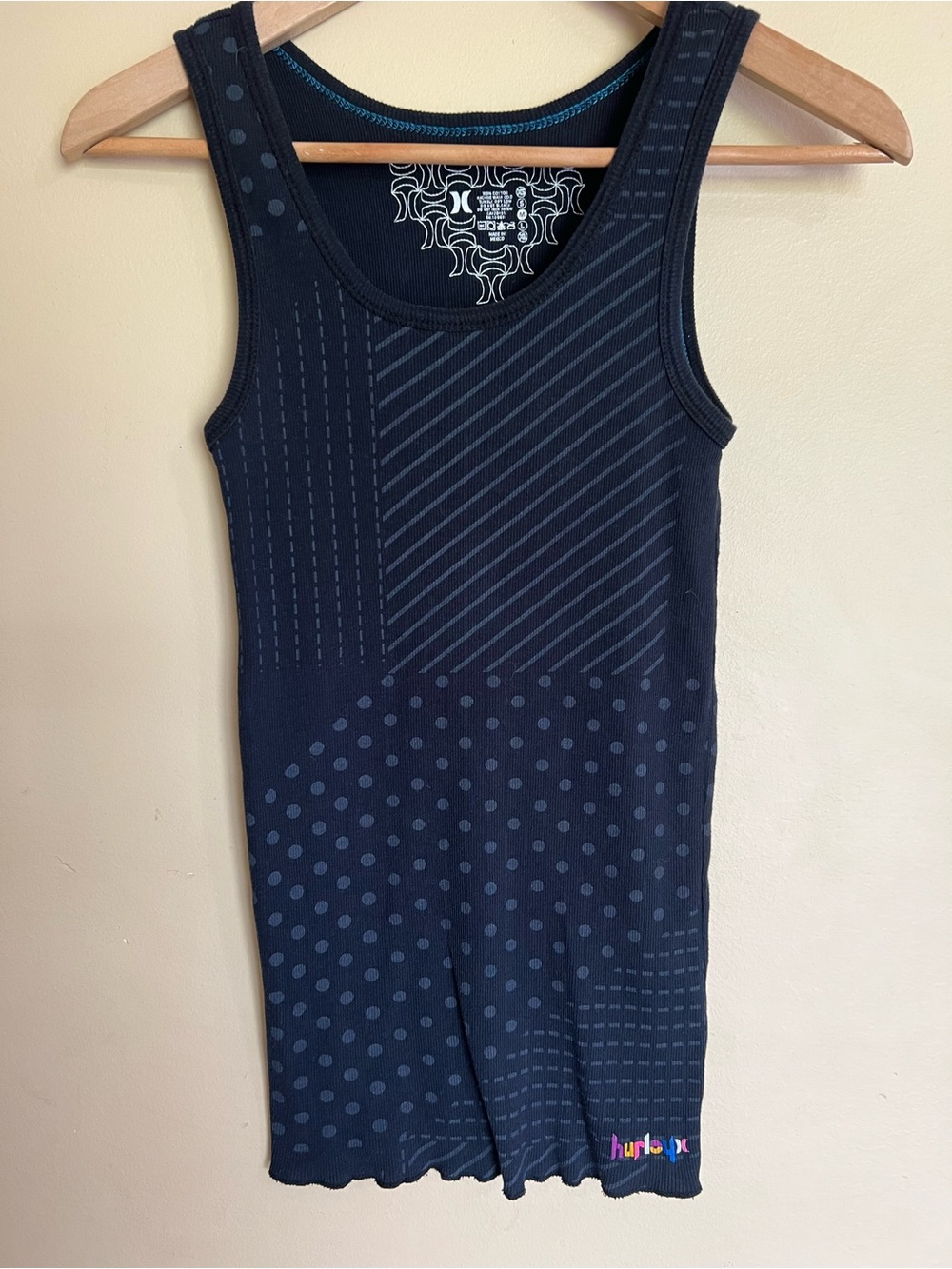 Hurley Navy Blue Patterned Tank Dress